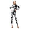 Halloween Ladies Women Graffiti Tights Skeleton Digital Printing Stage Performance Clothes Funny Party Dress Up Yoga Onesie
