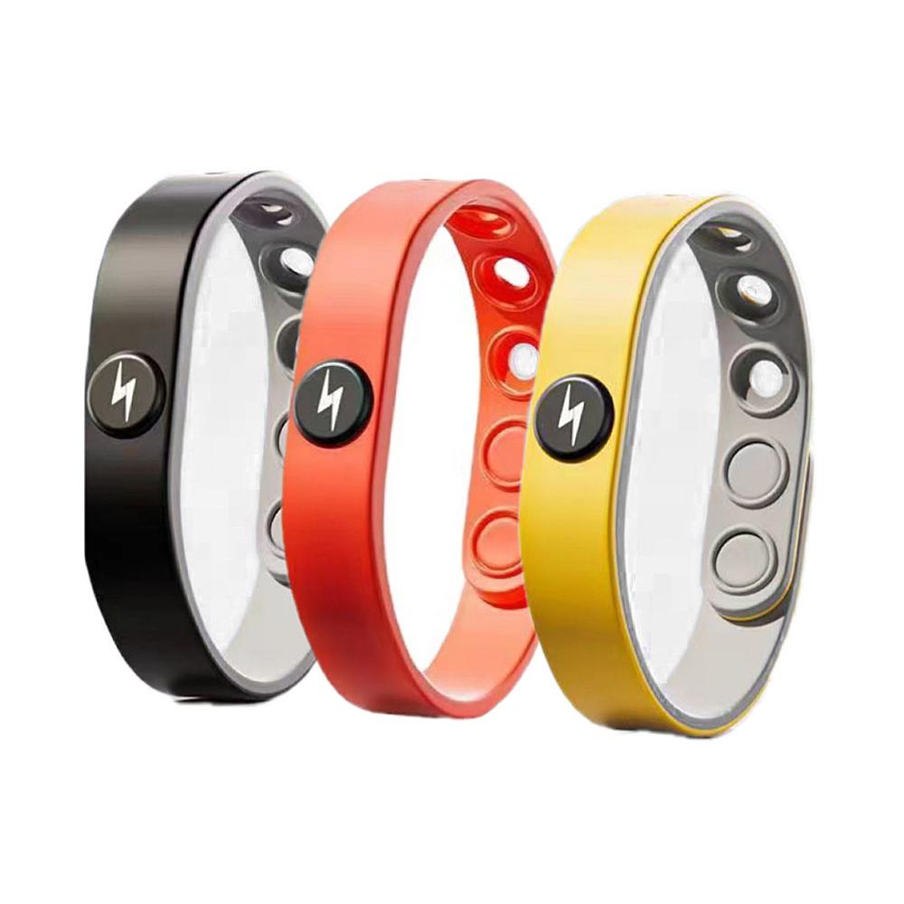 Анионный браслет Ремешок на запястье Напульсники Мода Водонепроницаемый Регулируемый Беспроводной Антистатический Силиконовый браслет