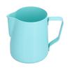 600ml Pointed Mouth Milk Frothing Pitcher Stainless Steel Thickened Milk Frother Cup for HomeBlue