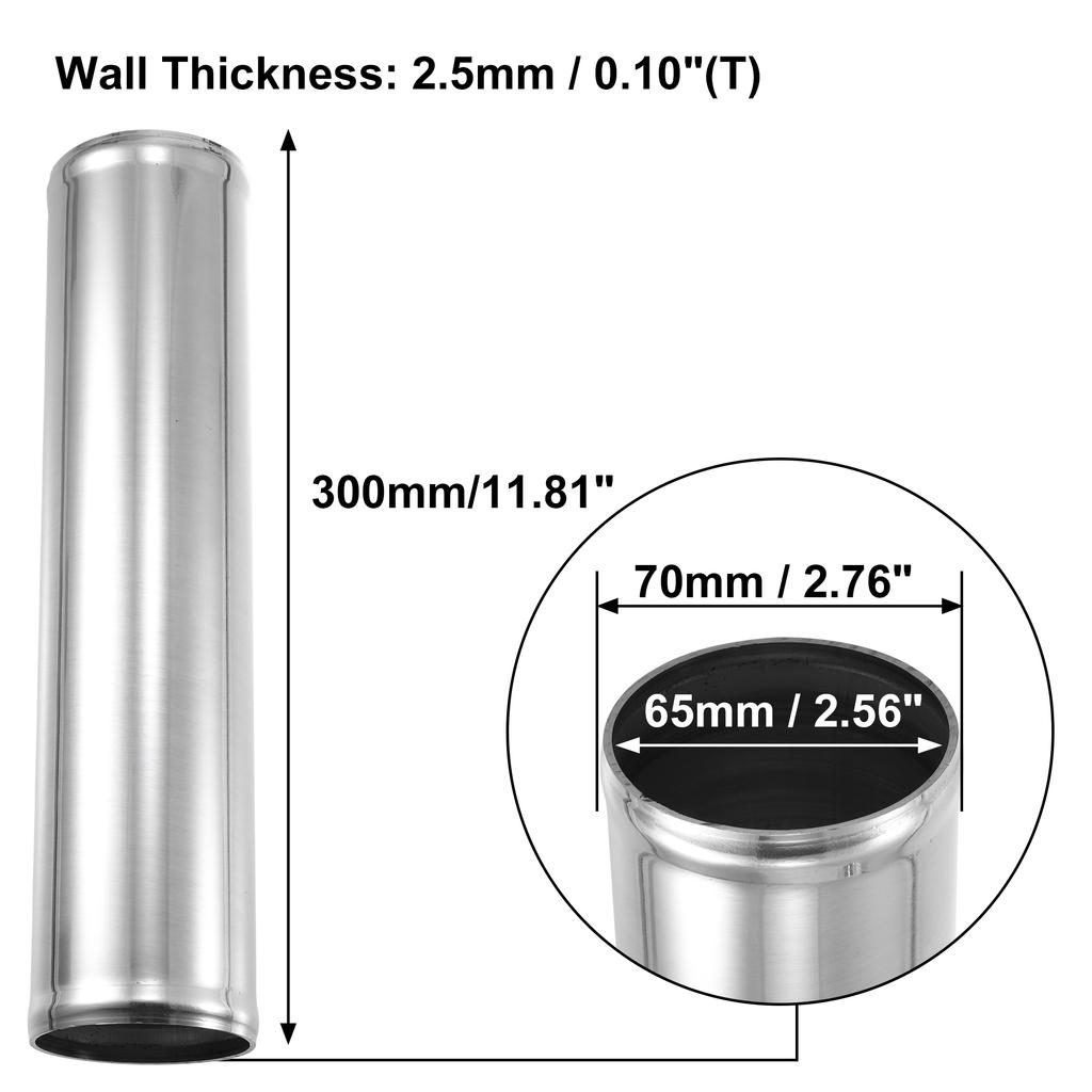 X Autohaux OD 34-102mm Length 20" 300mm 500mm Aluminum Alloy Tube Intercooler Pipe Straight 45 Degree Air Intake Tube for Car