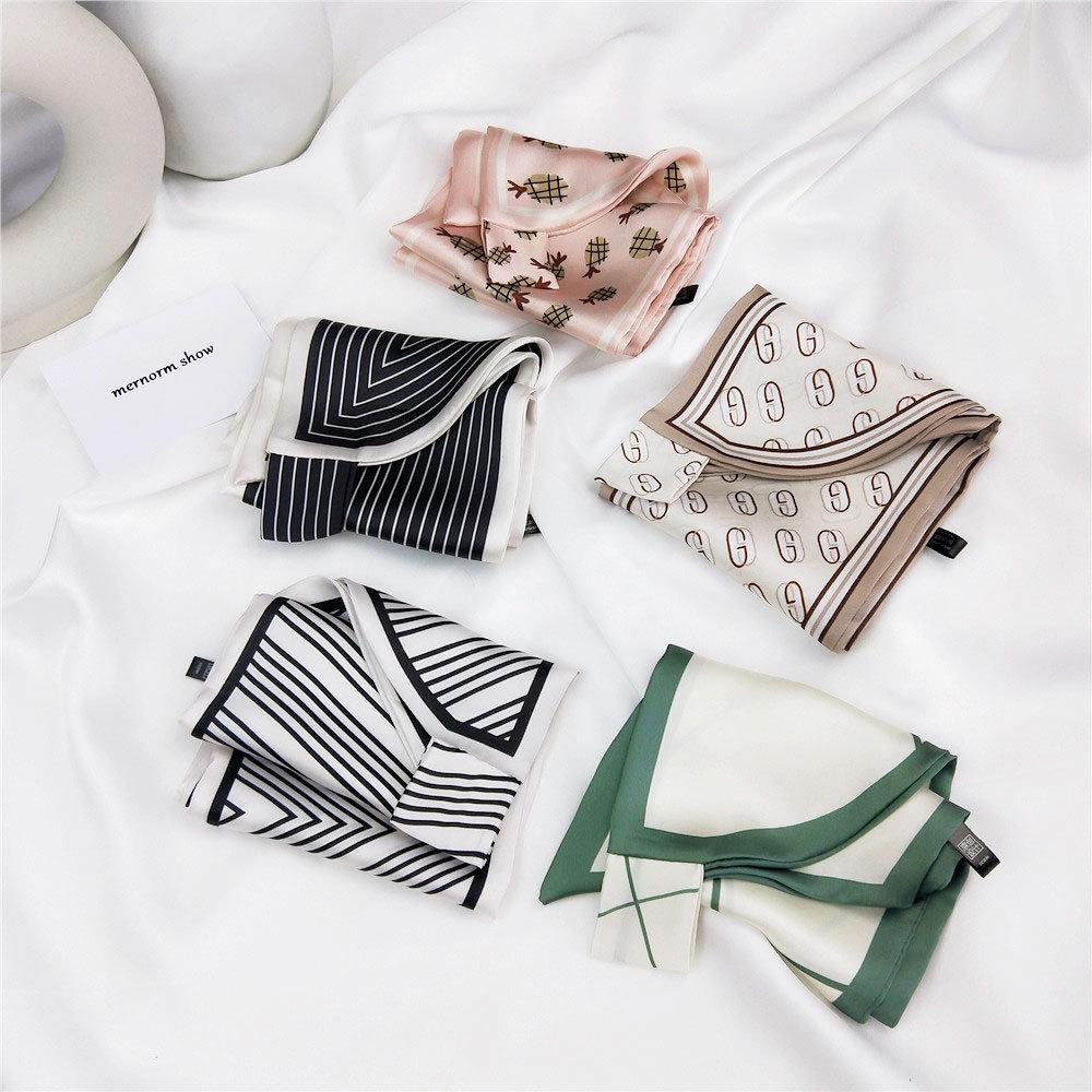 Новые шарфы Шелковые шарфы Женские весенние и осенние длинные декоративные профессиональные шарфы Летние тонкие стили в сочетании с рубашками Стильные