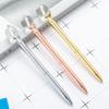 1 шт., металлические канцелярские принадлежности, роскошный вращающийся глобус, розовое золото, свадебная шариковая ручка