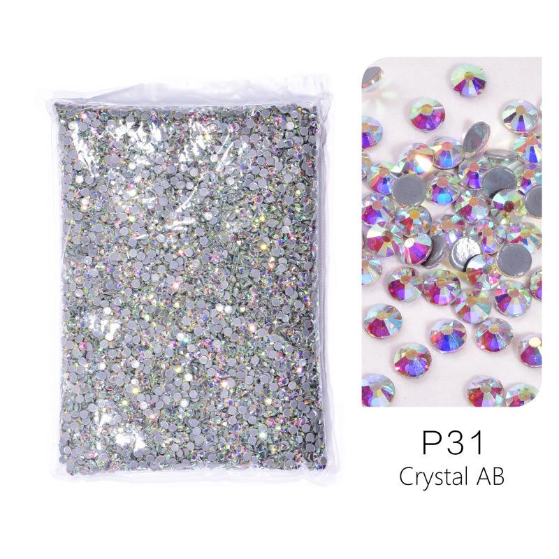 Крупная упаковка Единообразная имитация стекла Австрийский горячий бриллиант, Дно с термоклеем Сделай сам Одежда Обувь и Головные уборы Ювелирные изделия Стразы