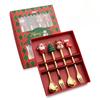 Stainless Steel Spoon Creative Christmas Tree Coffee Mixing Spoon Dessert Fruit Fork Spoon Fork Cutlery Gifts from Santa Claus