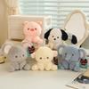 New Desktop Sitting Doll Ornaments Accompany Elephant Rabbit Plush Toy Cute Penguin Animal Doll Doll