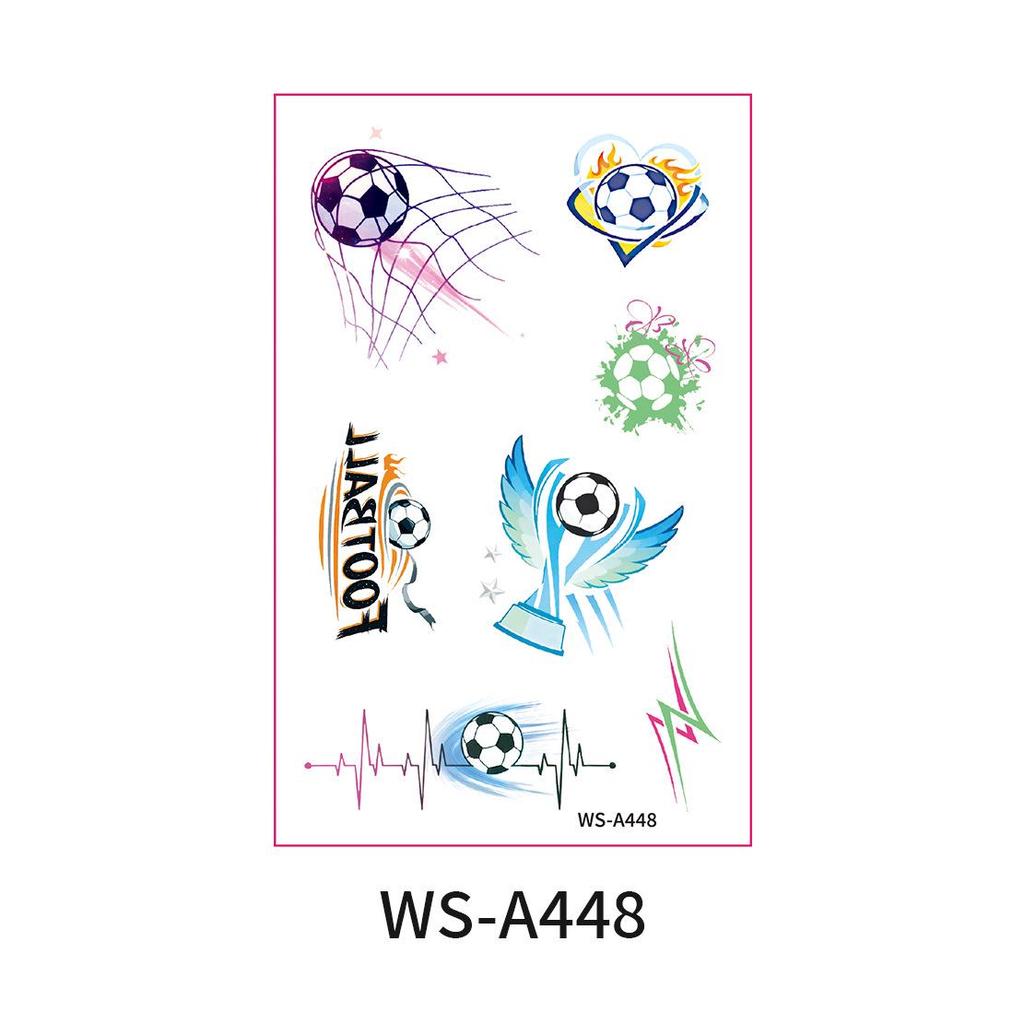 World Cup Waterproof Cartoon Face Tattoo Stickers for Sports Events and Parties