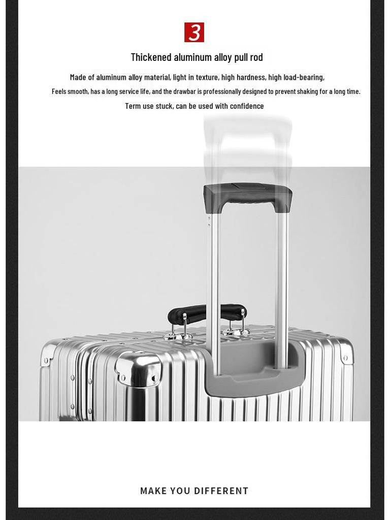 Retro Aluminum Frame Spinner Suitcase - Available In 20/24/26/29 Inches