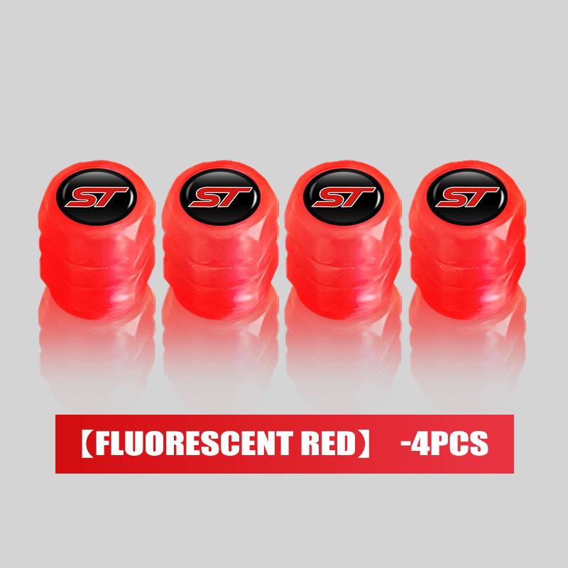 4/6/10pcs Car Tire Fluorescent Dustproof Wheel Valve Stem Caps For Ford Falcon Fusion Escape Ecosport Fusion Explorer Expedition