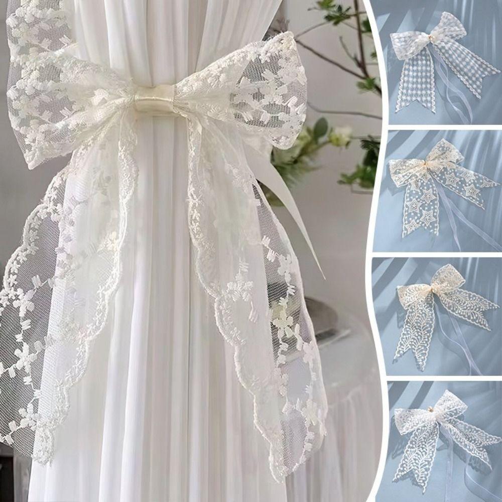 2Pcs/set Lace Bow-knot Curtain Strap simple Curtain Holders  Living Room Home Decor