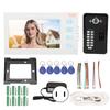 Video Intercom System 7 Inch TFT Fingerprint Identification Password Monitor Video Doorbell with