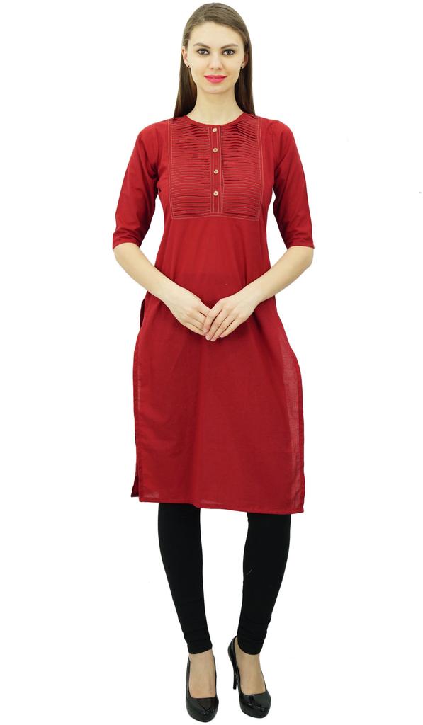 Phagun Cotton Designer Kurta Women Ethnic Top Tunic Indian Dress Straight