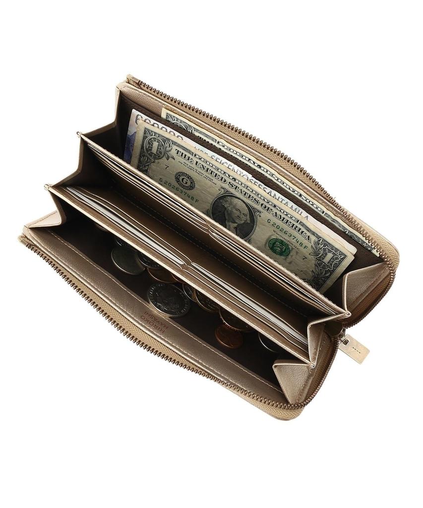 GIRASOLE Zipper Long Wallet Beige 00 [Hiroko Hayashi] (152) (FREE)