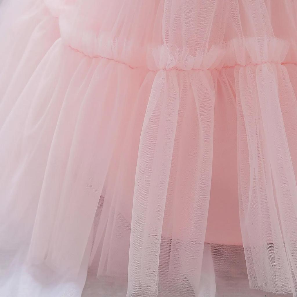 Платье-пачка принцессы из сетки для девочек — наряд для девочки-цветочницы или дня рождения