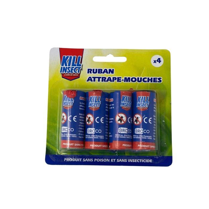 Pack de 4 Rubans Attrape-Mouches – Sans Insecticide, Inodore & Facile à Installer