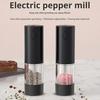 Электрическая мельница для перца и соли со светодиодной подсветкой, регулируемая степень помола, мельница для специй с зарядкой через USB для кухни, ресторана, вечеринки, пикника