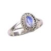 Natural Rainbow Moonstone Gemstone Handmade 925 Sterling Silver Ring Size 9 v6B94