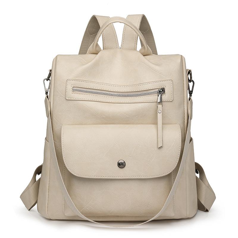 Большая вместительная дорожная сумка, женский мягкий кожаный рюкзак, ретро-рюкзак для поездок на работу