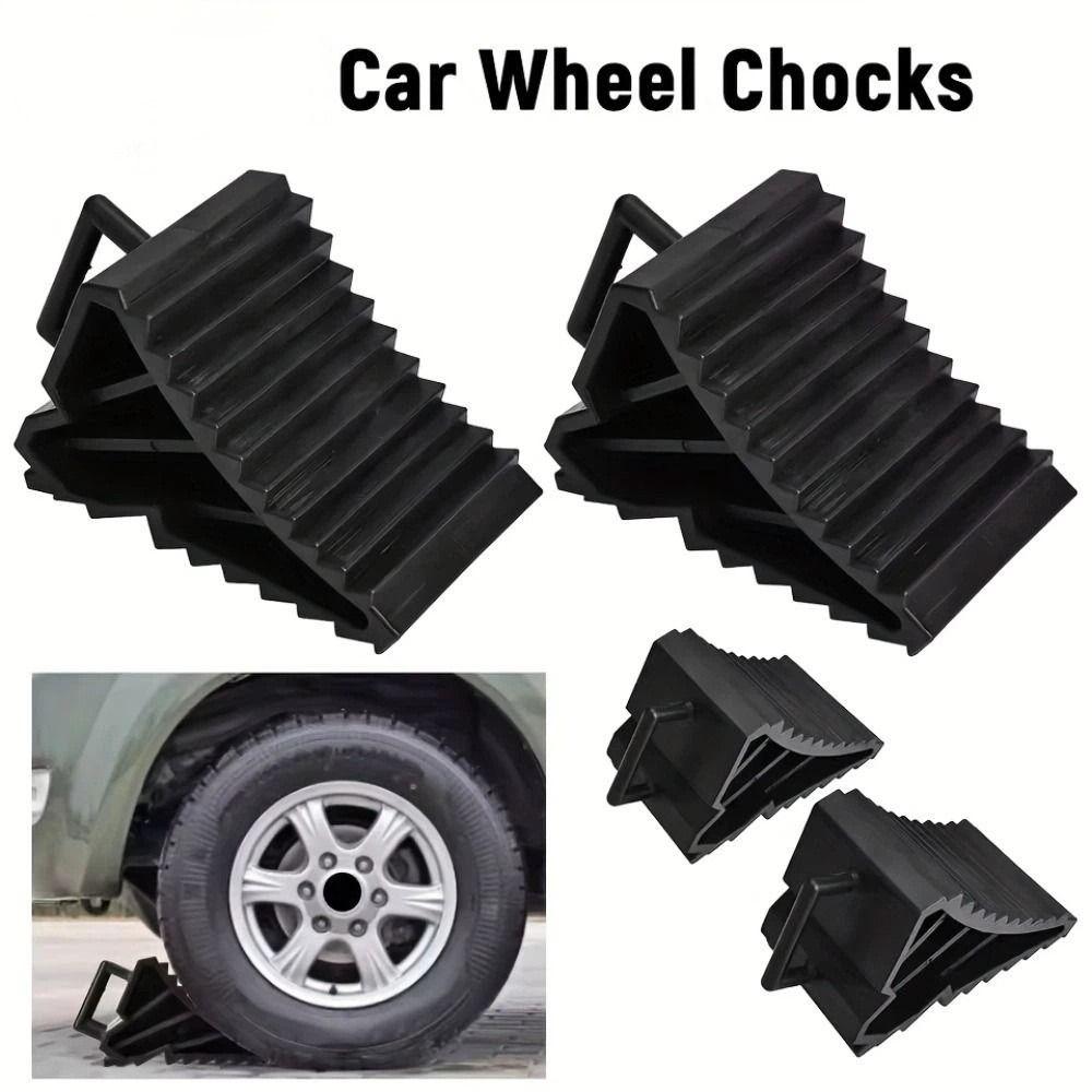 Portable Tire Chock Plastic Base Wheel Stopper Slip Stopper Block Wheel Blocks Truck