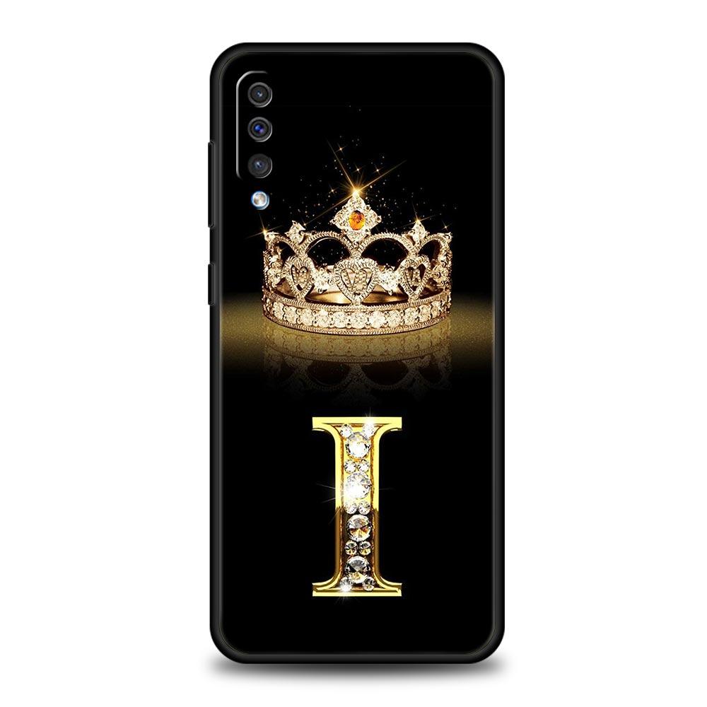 Чехол для телефона с бриллиантовой короной и буквой A для Samsung Galaxy A12 A32 A50 A70 A20E A20S A10 A10S A22 A30 A40 A42 A52 5G A02S A04s