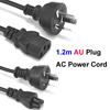 3 Prong AU Australia Plug AC Power Extension Cord 1.2m 4ft 100W C5 C13 Power Supply Cable for Dell Laptop PC Computer Monitor TV