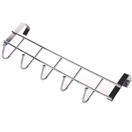 Kitchen Storage Rack Anti-slip Sturdy Stainless Steel Creative Cupboard Hanging Hook for Room Door