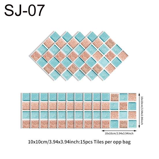 15шт 3D наклейка водонепроницаемая мозаика настенная анти-масло кухня ванная комната DIY декор
