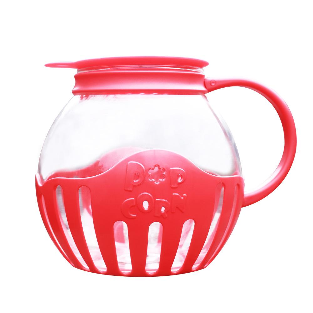 LMETJMA 2.25QT микроволновая печь со стеклянной попкорницей и силиконовой крышкой микроволновая печь со стеклянной крышкой для попкорна с защитой от перегрева JT186