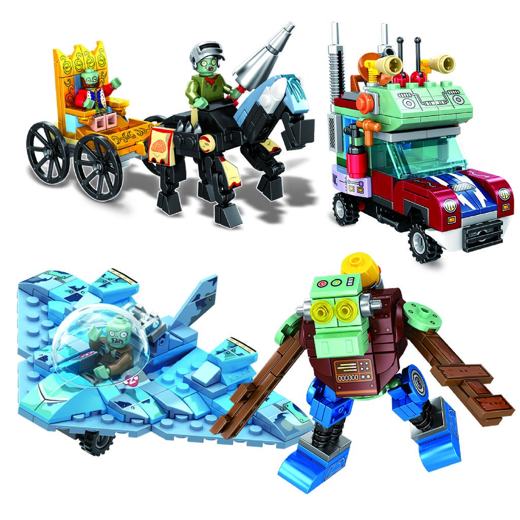 Растения против Зомби 3 Конструктор Зомби Игровой Персонаж блоки Модель для сборки Детские Игрушки Интерактивные Игры Хэллоуин Подарки