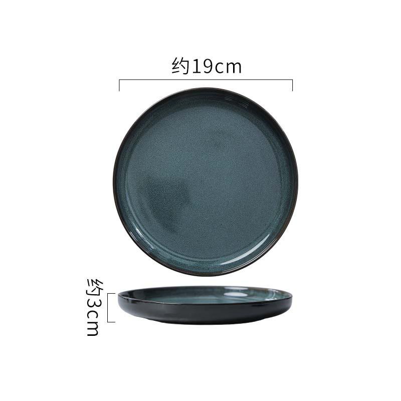 Керамическая плоская тарелка Kiln Changes Салатная тарелка Тарелка для стейка Тарелки для закусок Тарелки для приготовления пищи Молекулярная кухня Креативная посуда