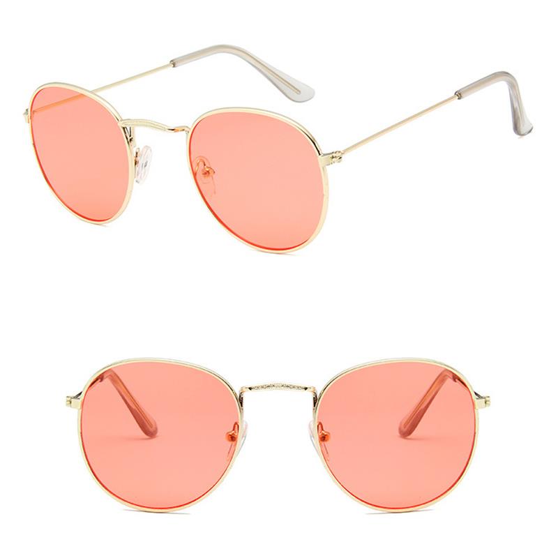 Круглые линзы Ocean, модные унисекс, винтажные солнцезащитные очки для мужчин и женщин, солнцезащитные очки в металлической оправе UV400