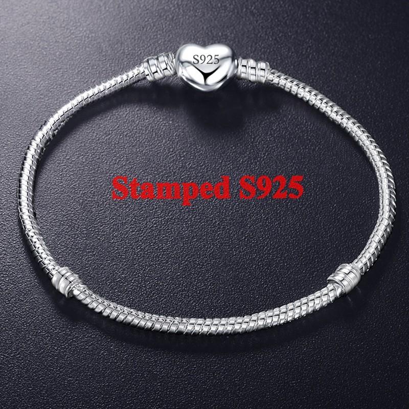 Распродажа, оригинальный браслет ручной работы, ювелирные изделия своими руками, стерлинговое серебро 925 пробы, браслеты-цепочки со змеей для женщин, изготовление застежек в форме сердца