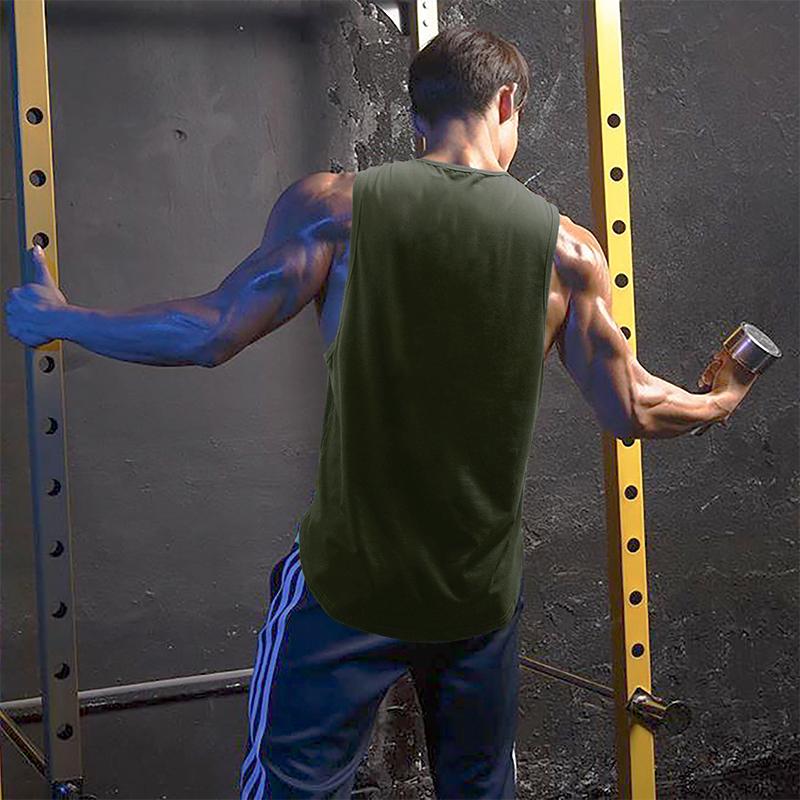 Новая мужская одежда для тренировок, хлопковый жилет для фитнеса, бега, майка без рукавов, спортивные модные майки для бодибилдинга