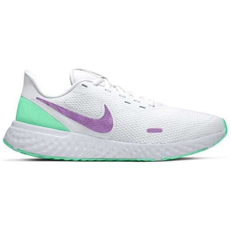 Nike Revolution 5 'White Green Glow Violet' Женские BQ3207-111
