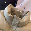 Зимнее пуховое пальто с утолщенной подкладкой, воротником-стойкой, карманами, однобортное, ветрозащитное, с длинными рукавами, сохраняющее тепло, теплая повседневная верхняя одежда, хлопковая куртка