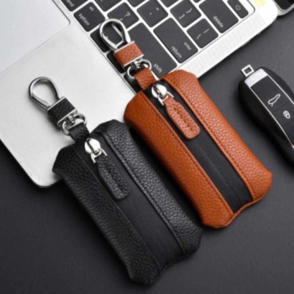 Zipper Closure Car Key Bag Luxury Mini Storage Bag Portable Keychain Holder Daily Use