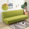 Polar Fleece Fabric Armless Sofa Bed Cover Solid Color Without Armrest Big Elastic Folding Furniture Home Decoration Bench Cover