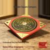 Wooden Square Bagua Mirror Compass Feng Shui Hanging Ornament