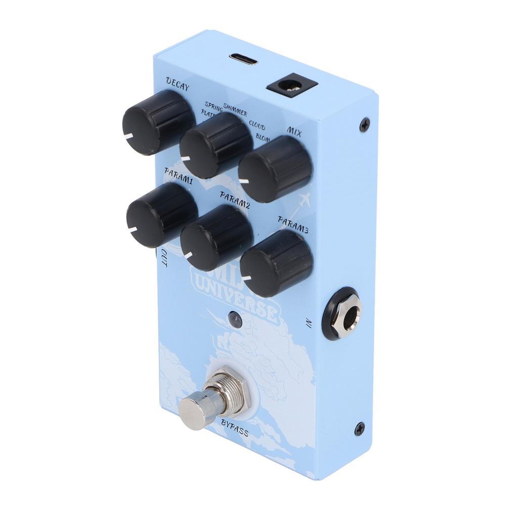 Педаль эффектов для гитары 9 типов реверберации Теплый аутентичный звук Педаль эффектов цифровой реверберации моделирования