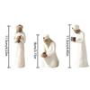 Craft Decoration Baby Jesus Manger ,Resin Ornament Hand Painted Decor Nativity Figures Statue Set