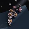 Women's Light Luxury Design Elegant Inlaid Zircon Plum Blossom Brooch Fashionable And Versatile Niche Design Sense Brooch