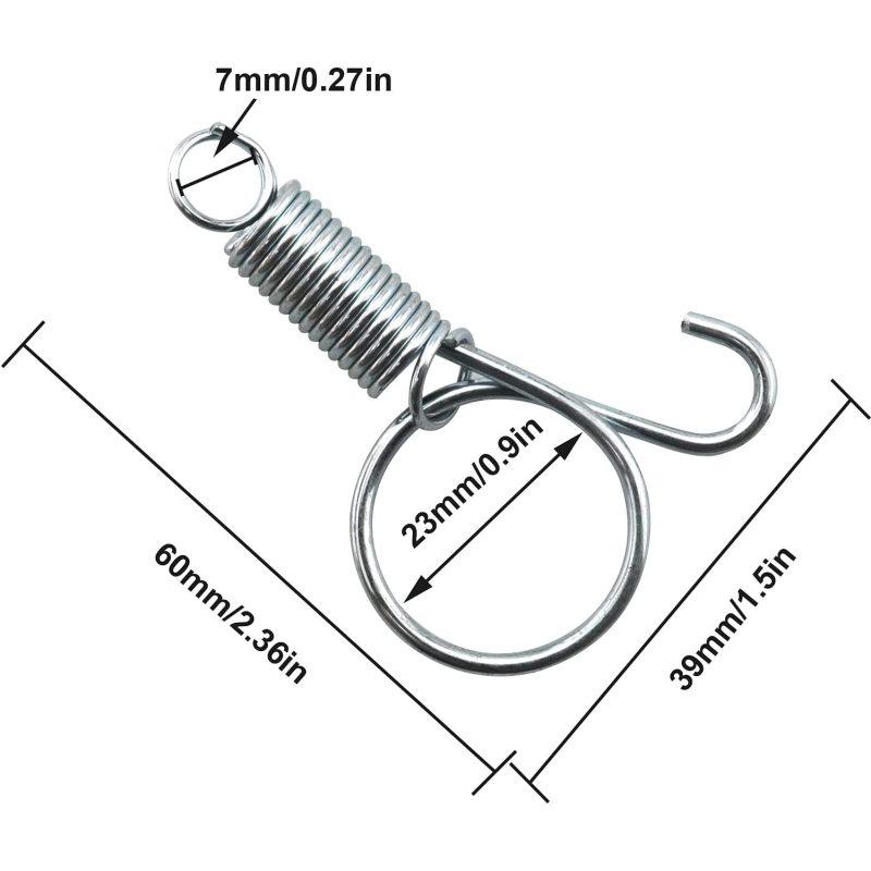 10 шт., пружинная защелка для клетки, многофункциональная дверная клетка, пружинный крючок, металлический крючок с пружинной защелкой для фиксации двери клетки для домашних животных