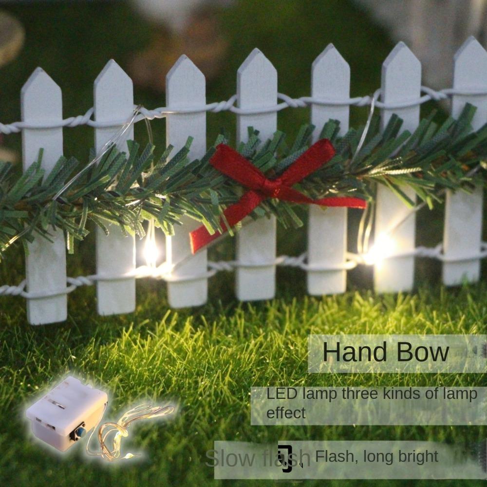 LED Light Garden Fence Micro Landscape Small Fence Fashion Christmas Elf Fence Garden