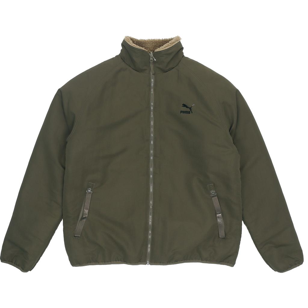 Puma Двусторонняя куртка из шерпы, мужская куртка, военный зеленый 846428-44