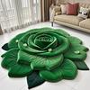 3D Visual Flower Shaped Floor Mat Non Slip Floral Bathroom Rug Super Absorbent Illusion Carpet for Tub Shower Bedroom Kitchen