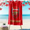 Custom Arsenal F.C Print Beach Towel, Large Soft Quick Dry Towel for Beach Camping Swimming