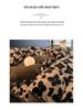 Premium Leopard Print Velvet Fleece 4-Piece Set: Winter Stain-Resistant, Double-Sided Coral Fleece, Warm Duvet Cover Bed