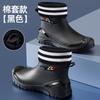 New men's rain shoes low-top water shoes wear-resistant and warm rain boots short tube fishing waterproof and non-slip rubber shoes