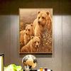 5D Diamond Painting Full Round Drill Animal Yellow Brown Bear Mosaic DIY Diamond Embroidery