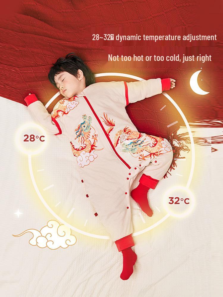 I-baby Стеганый вязаный комбинезон-мешок с ножками - Унисекс, одеяло против пинания, Новогодний стиль, Осенне-зимний тренд, Идеальный подарок на Двойной праздник.