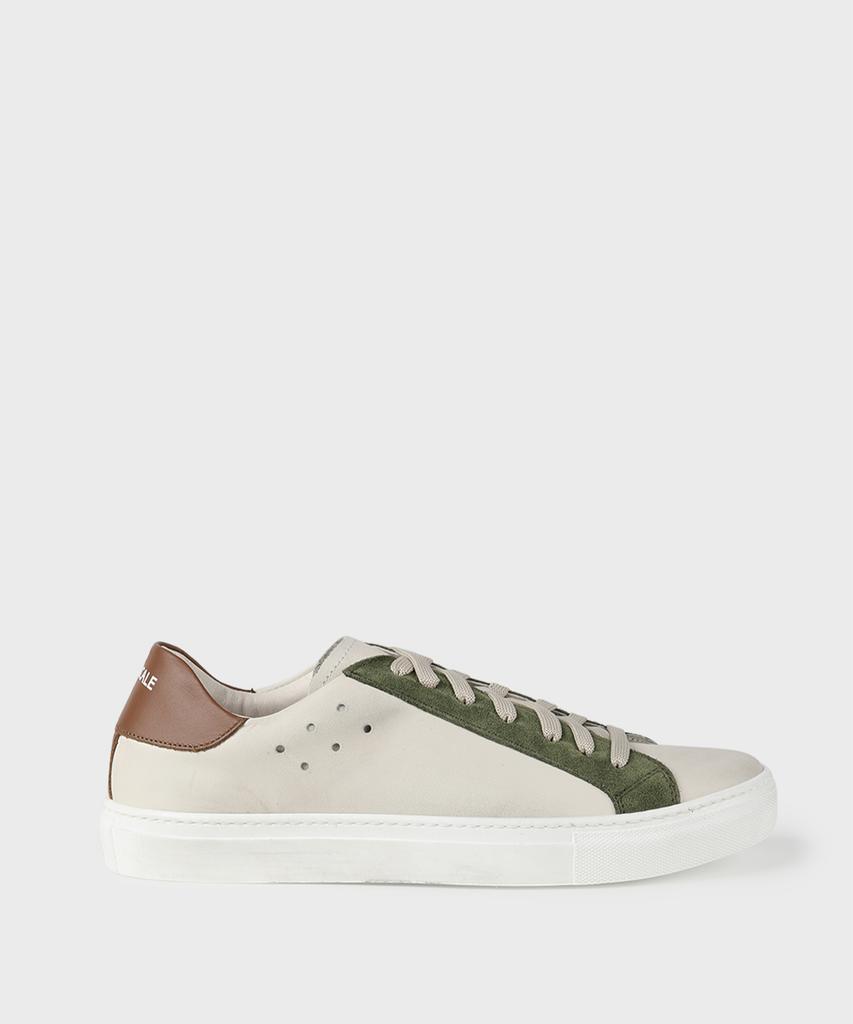 Panicale Khaki Napa Leather Vintage Sneakers